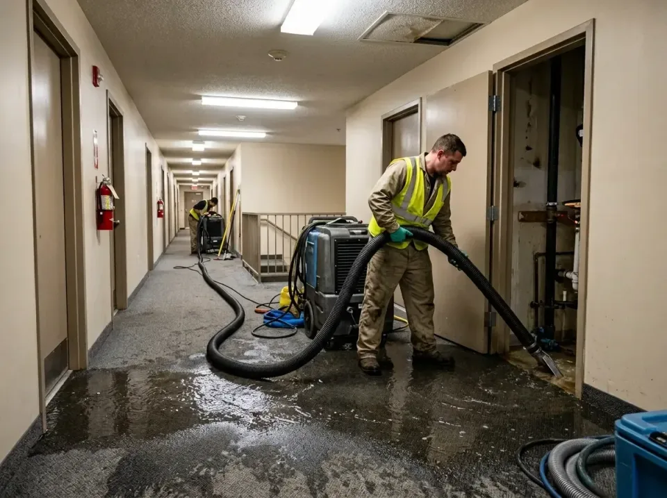 multi-unit-apartment-hallway-f-005 — frequently asked questions, Emergency Burst Pipe Water Extraction & Removal in North Wa…